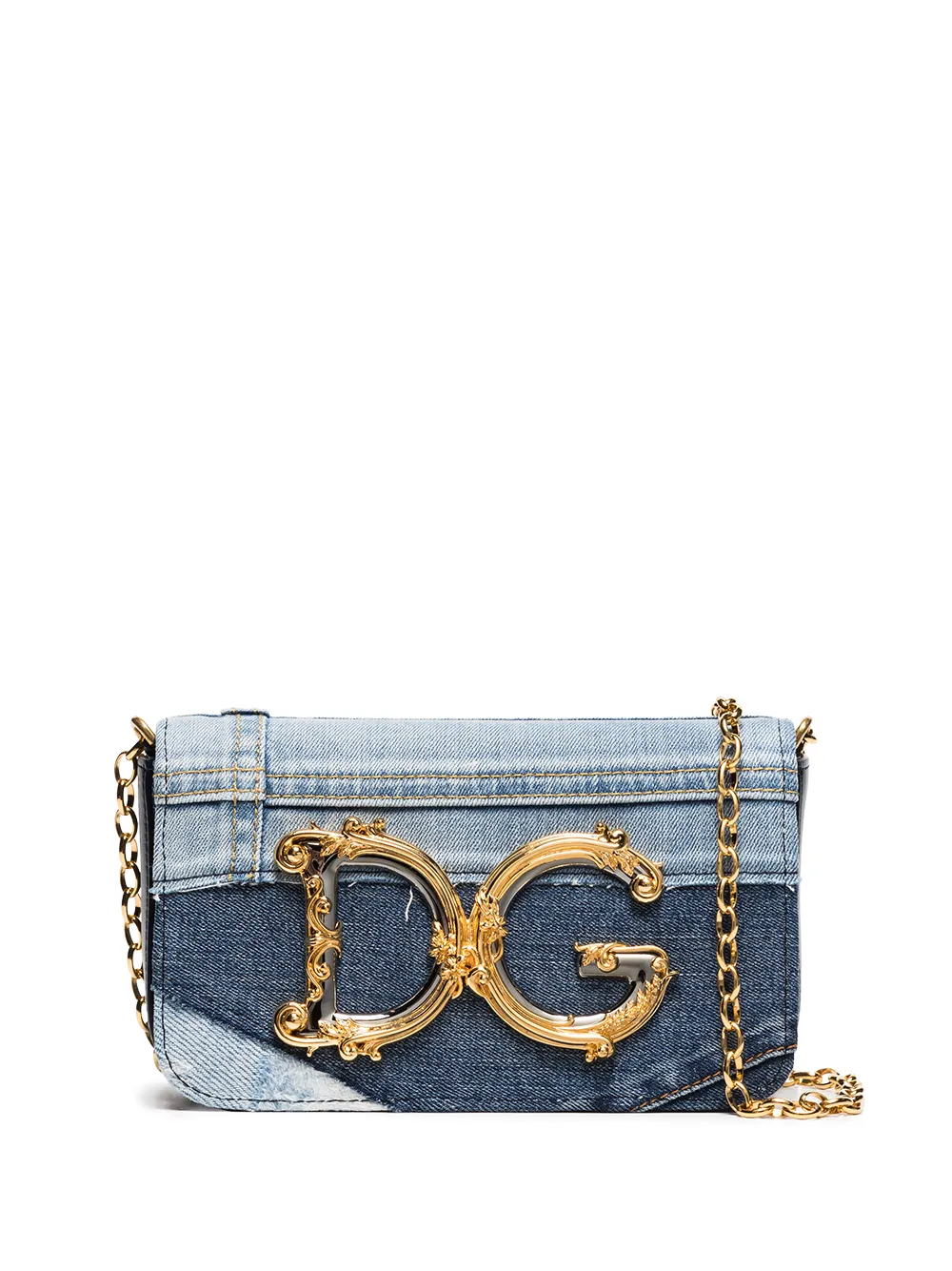 фото Dolce & gabbana джинсовая мини-сумка dg girls