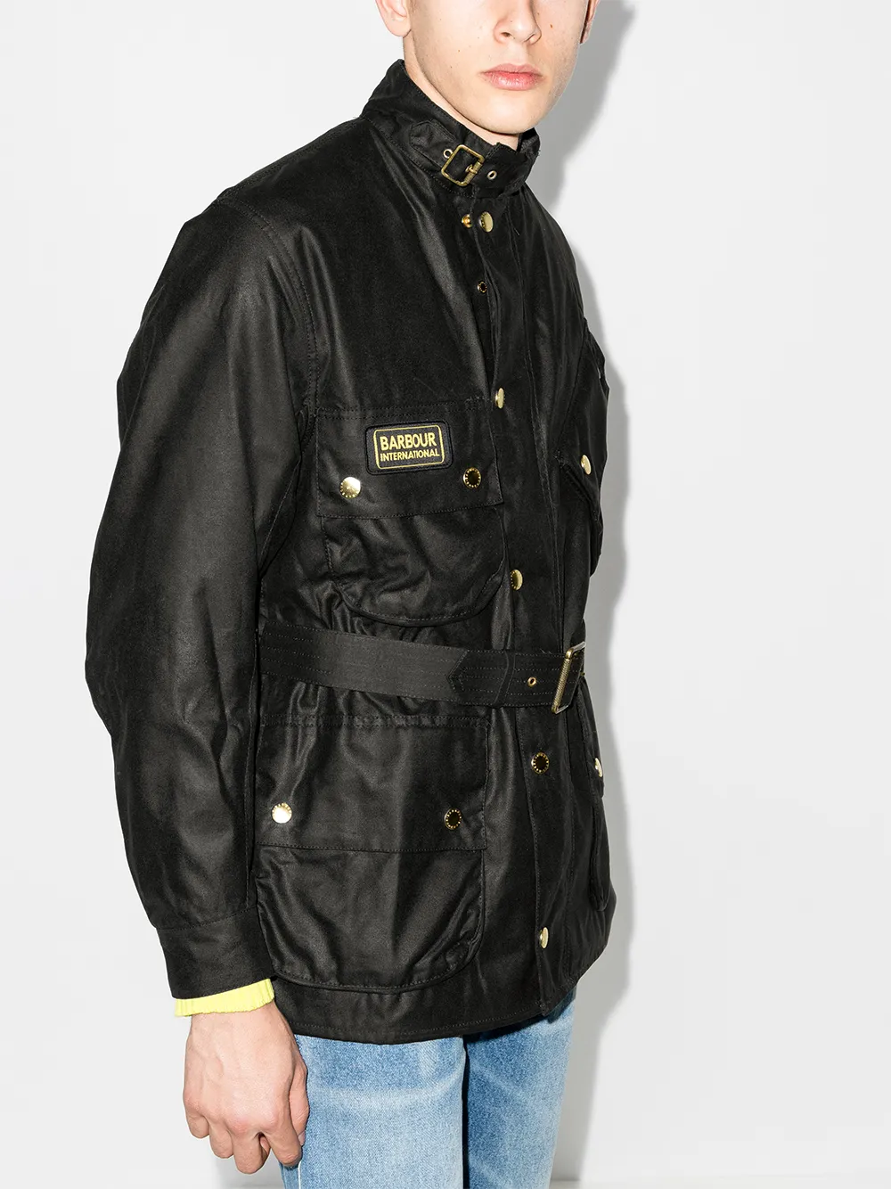 Barbour Gewaxt jack Zwart