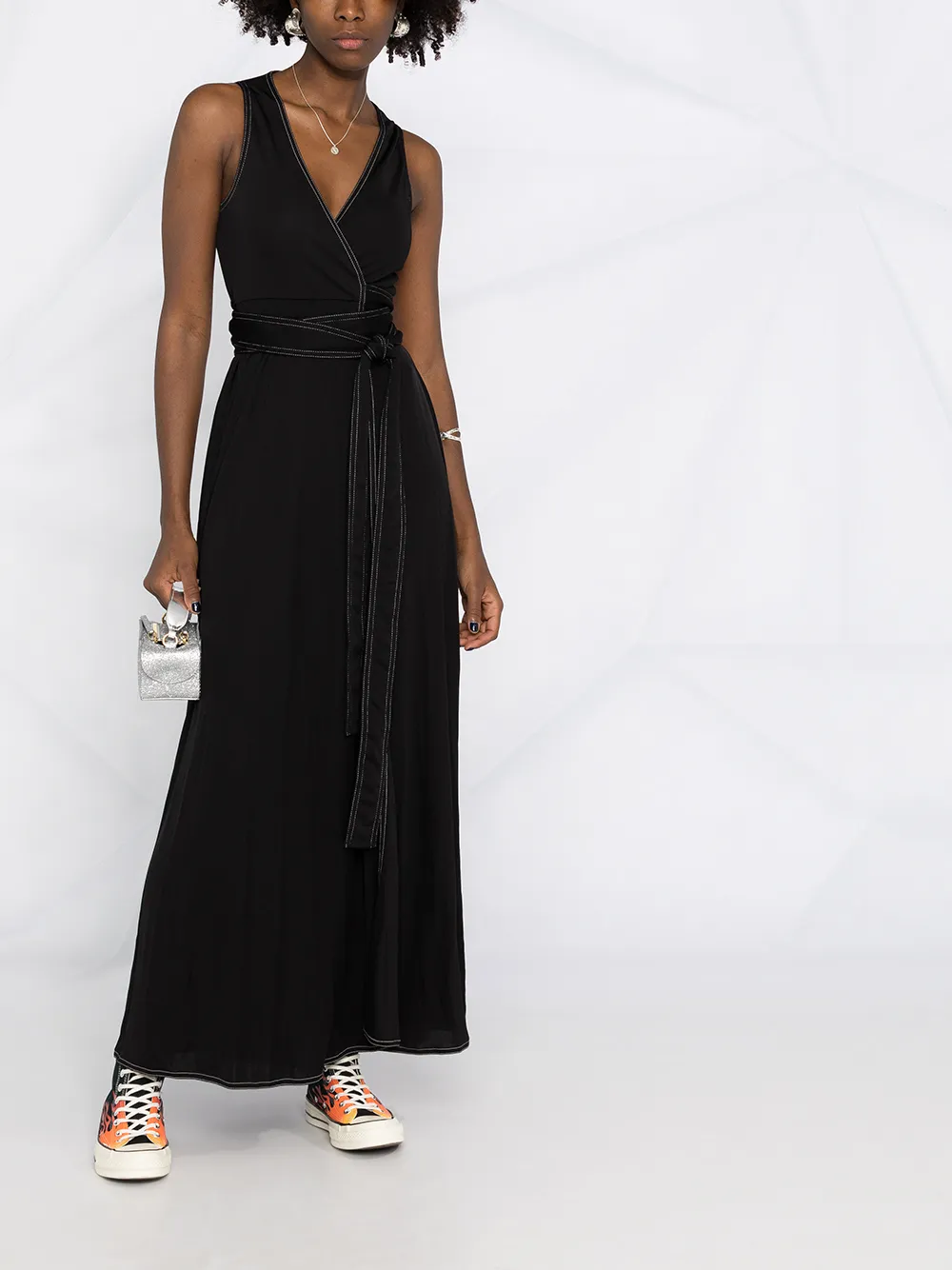 Golden Goose Jurk met contrasterend stiksel - Zwart