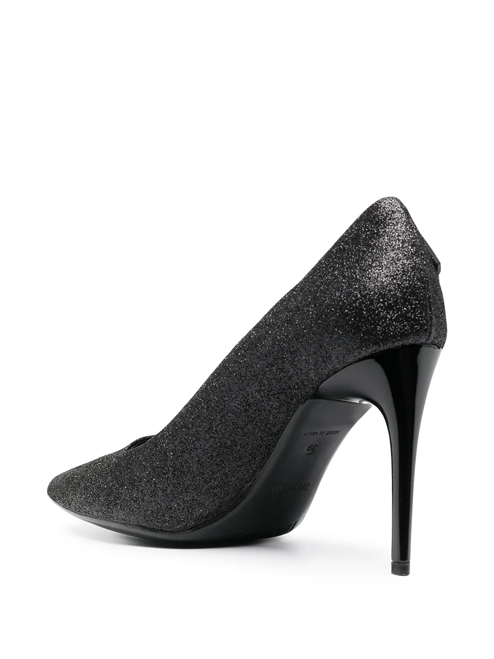 фото Love moschino туфли-лодочки с логотипом и блестками