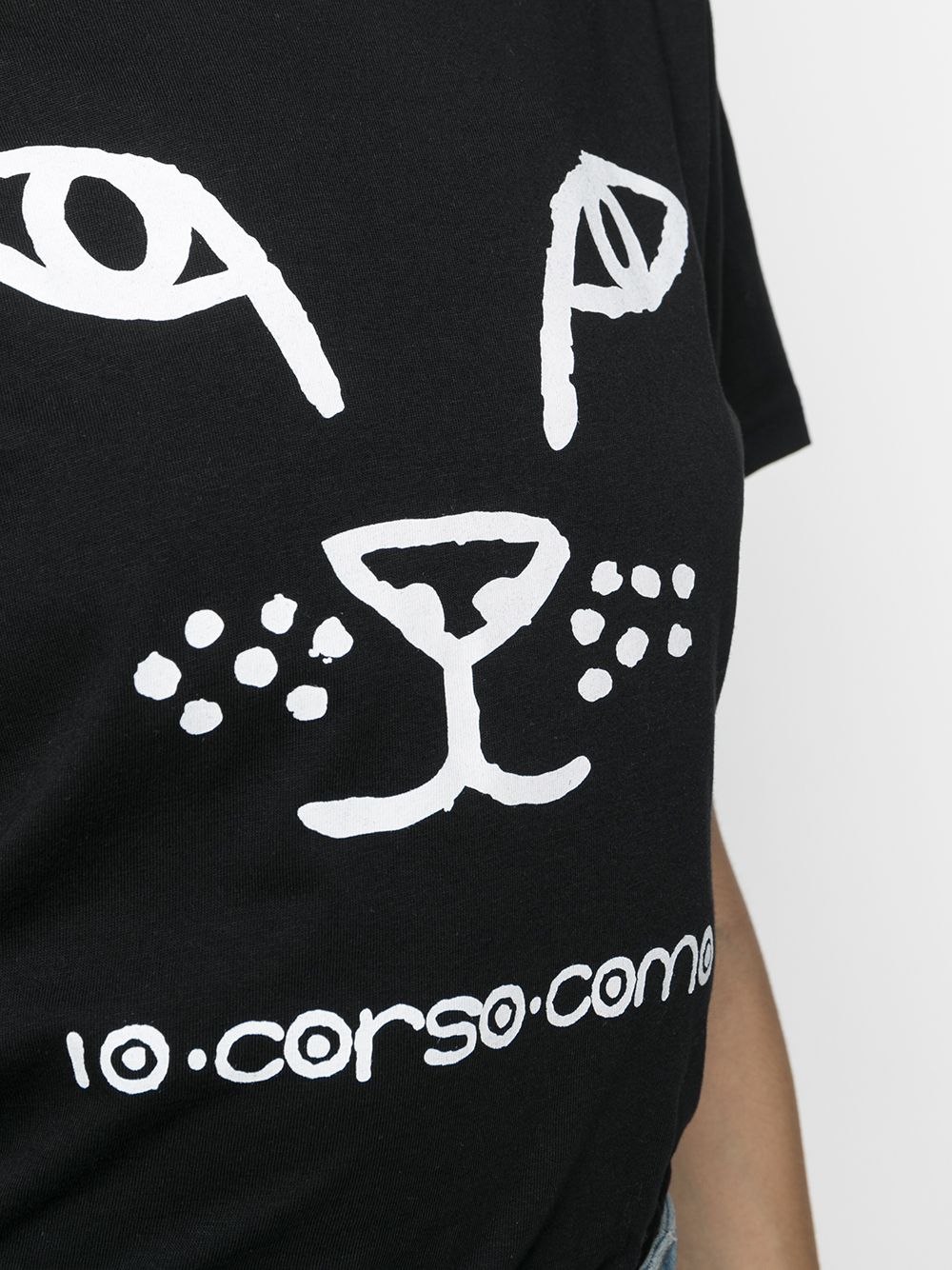 Shop 10 Corso Como Graphic-print T-shirt In Black