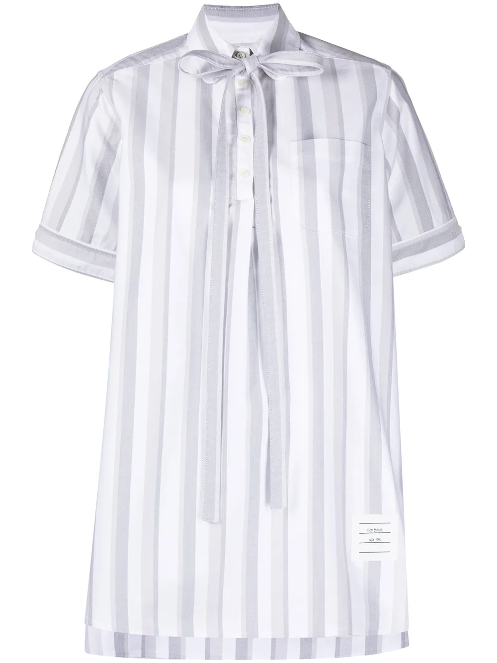 

Thom Browne camisa a rayas verticales - Gris