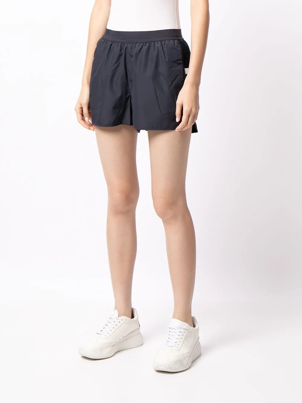 Thom Browne Flyweight Tech 4-bar Running Shorts In Blue
