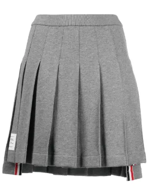 designer navy pleated skirt