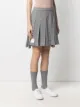 Thom Browne logo patch pleated short skirt