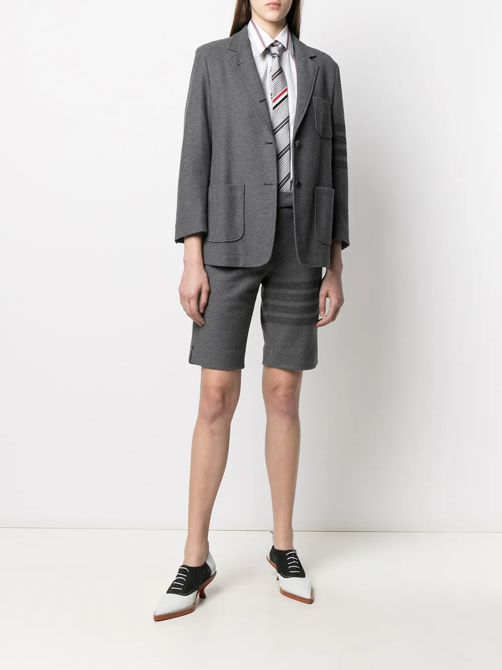 Thom Browne 4-Bar stripe twill sack jacket | Blazers | Image 2