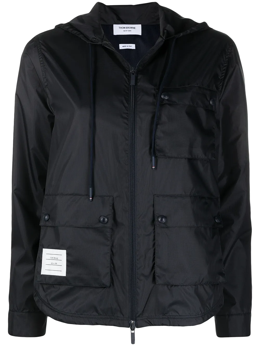 

Thom Browne zip-up hooded jacket - Blue