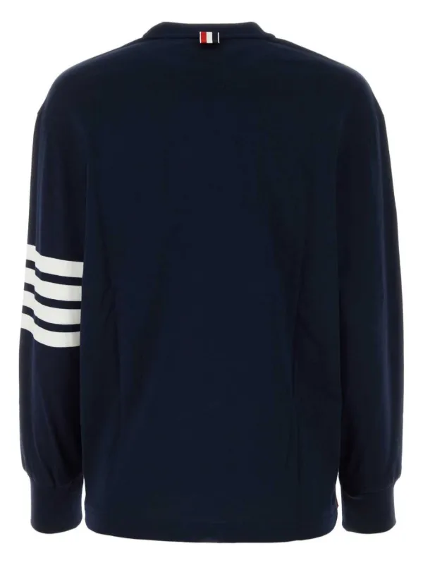 Thom Browne 4 Bar crew neck Sweatshirt Blue FARFETCH HK