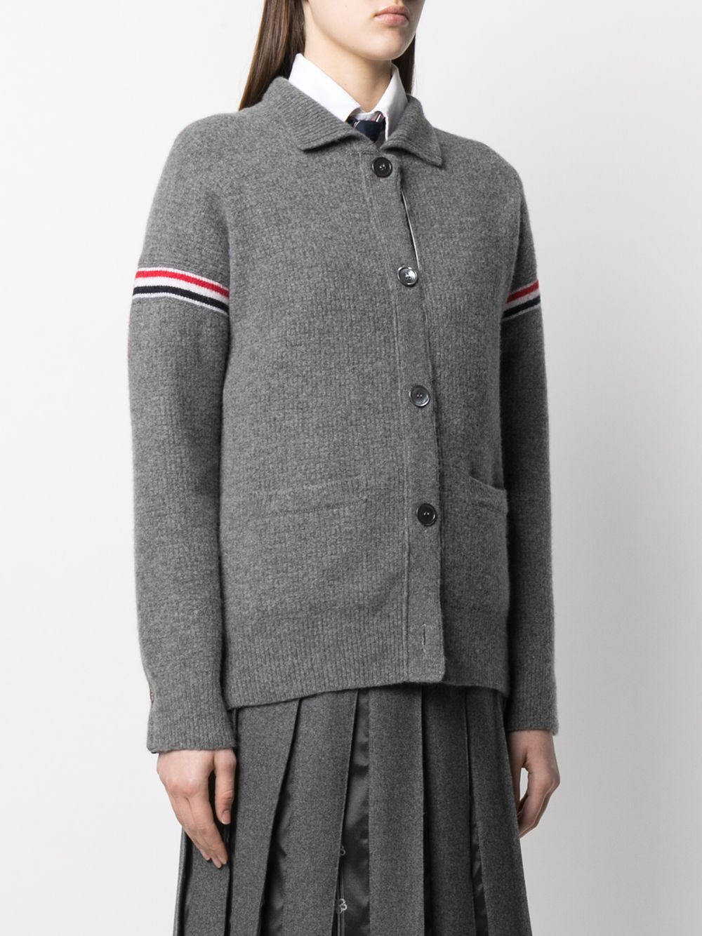 фото Thom browne трикотажная куртка с полосками rwb