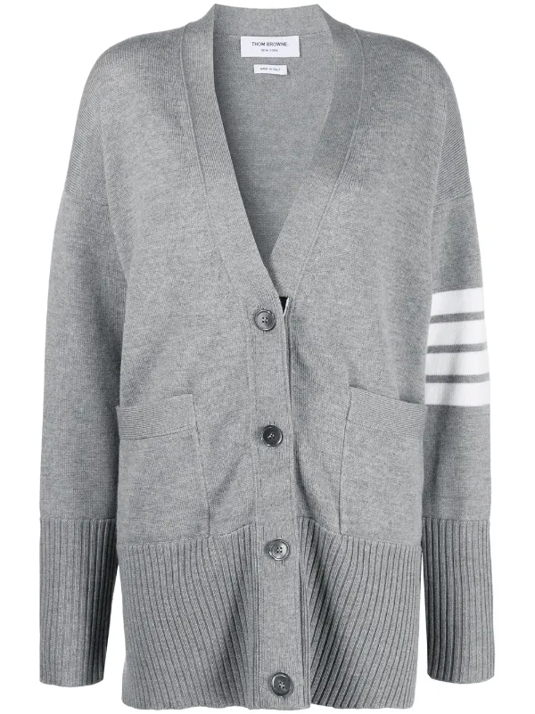 Oversized striped cardigan top