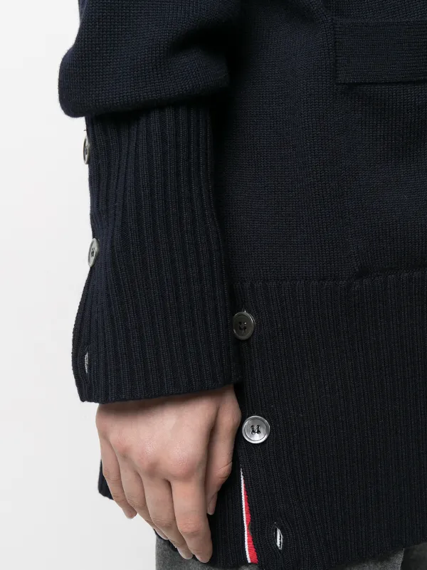 Thom Browne Oversized 4-Bar Stripe Cardigan | Blue | FARFETCH