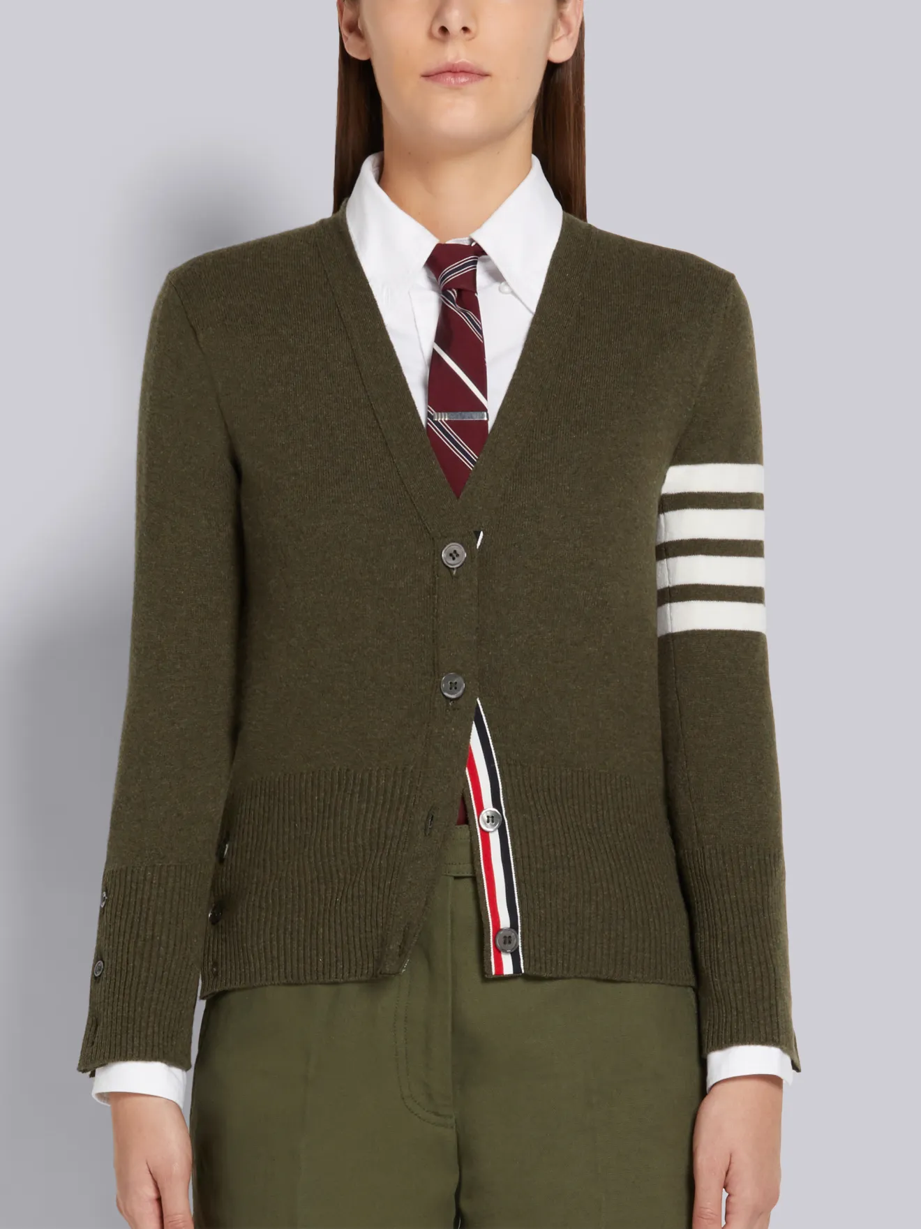 Bar V-Neck Cardigan | Thom Browne 