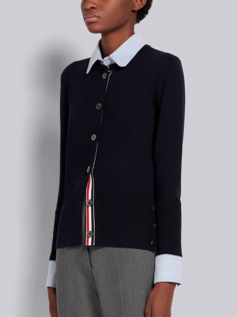 Light Blue Oxford and Fine Merino Crew 