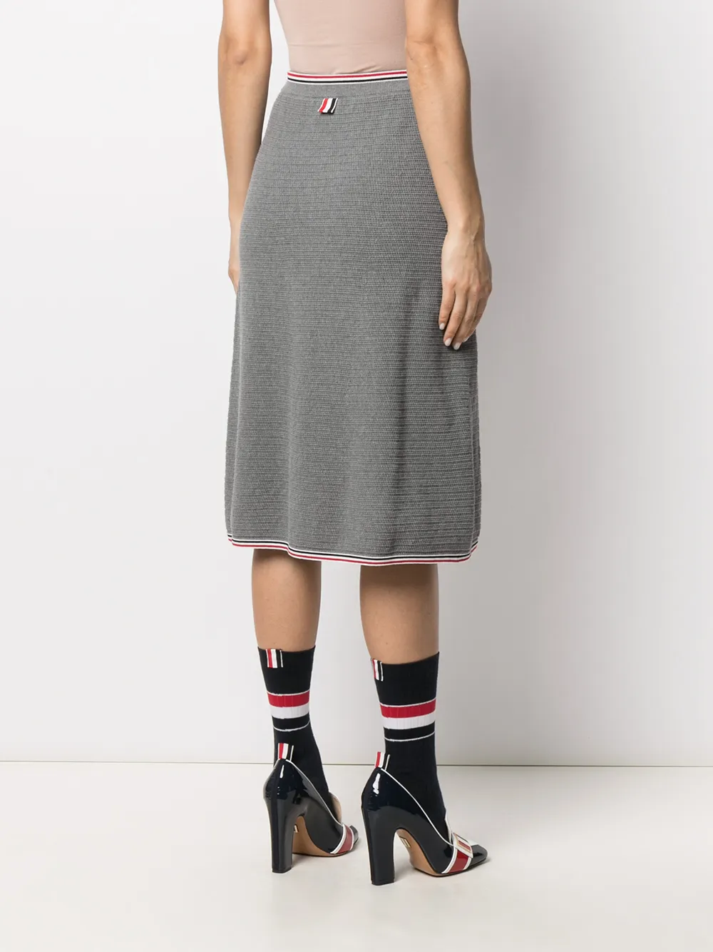 фото Thom browne юбка с полосками rwb и завышенной талией