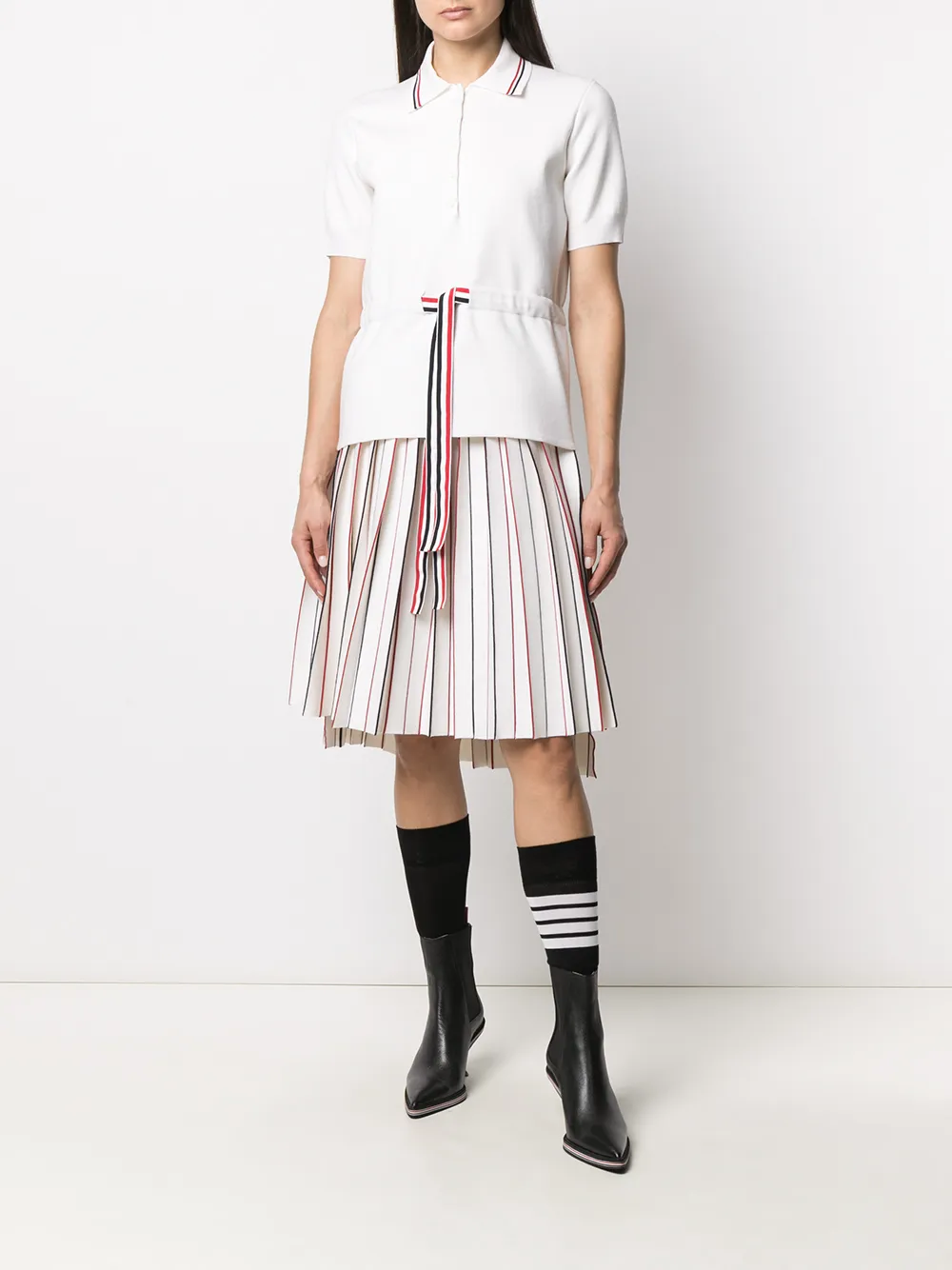 фото Thom browne юбка с полосками rwb и складками
