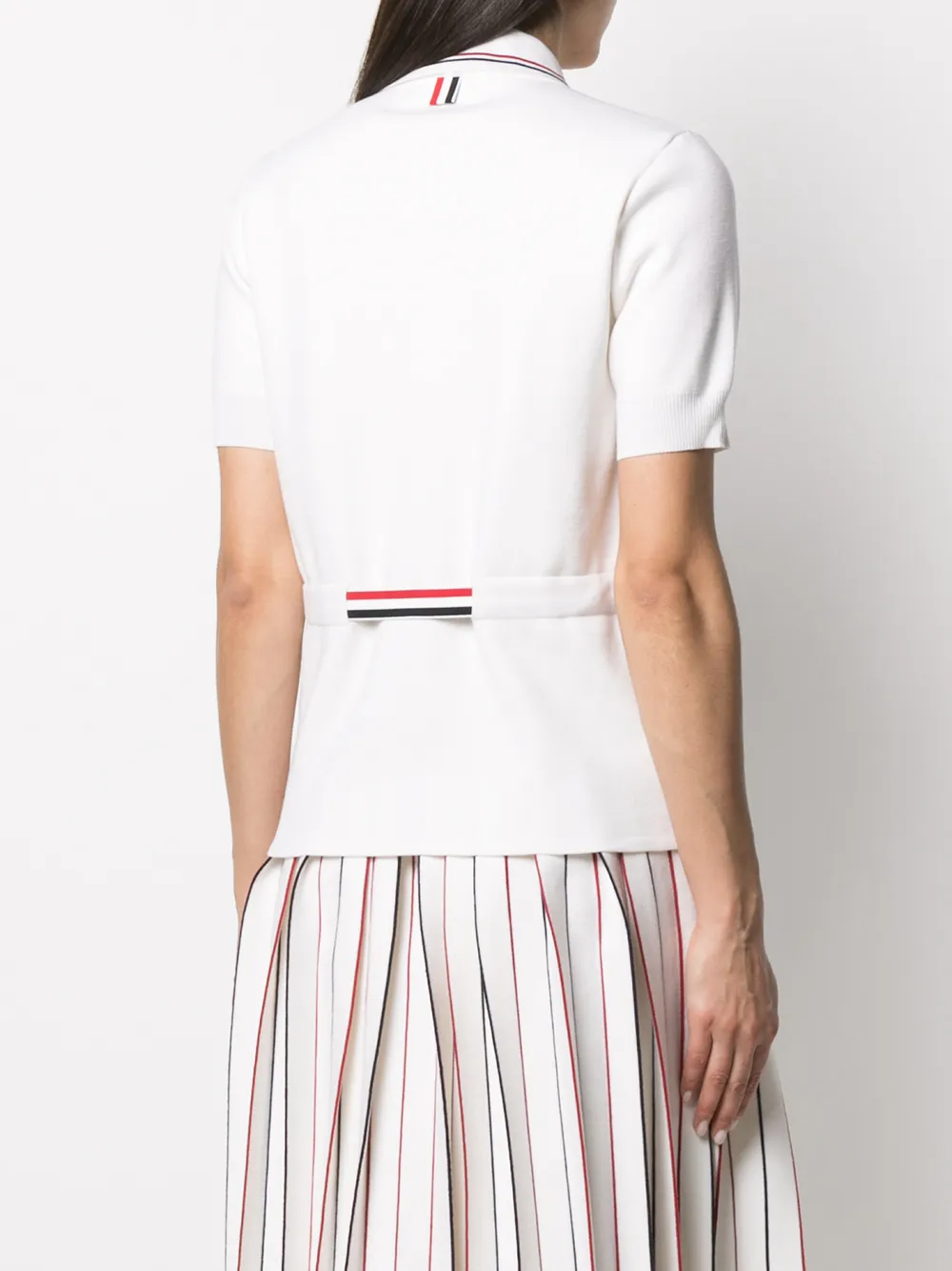 фото Thom browne рубашка поло оверсайз с полосками rwb