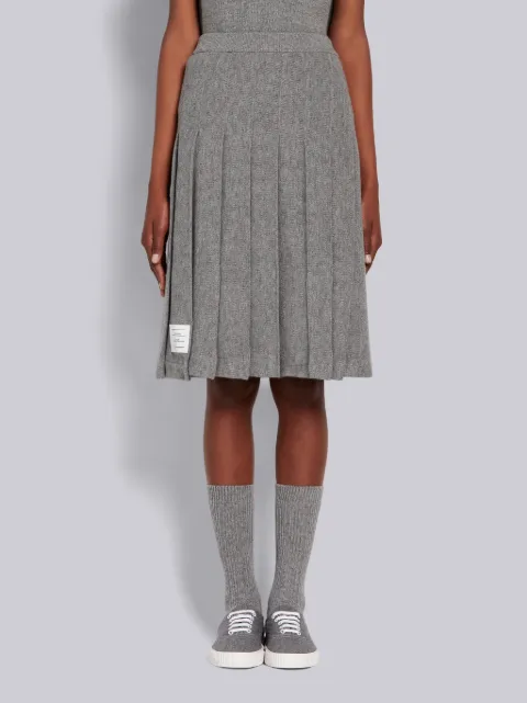 トムブラウン Tom Browne コットンループバック プリーツ ミニスカート