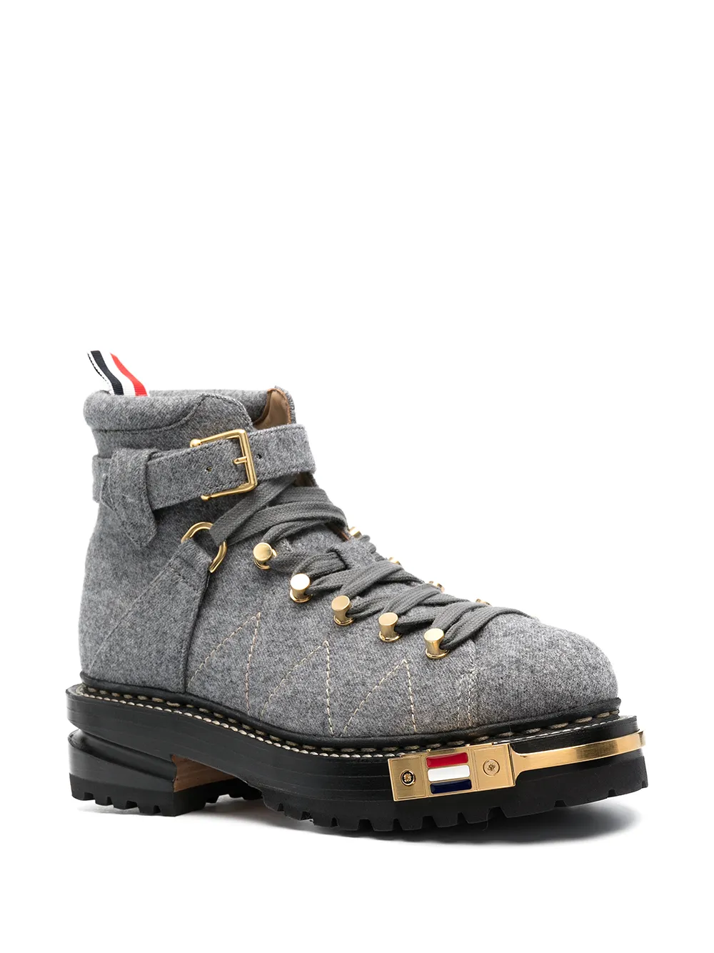Thom Browne Enkellaarzen met veters - Grijs