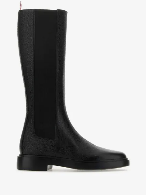 Thom Browne pebble grain 4-bar knee high Chelsea boots