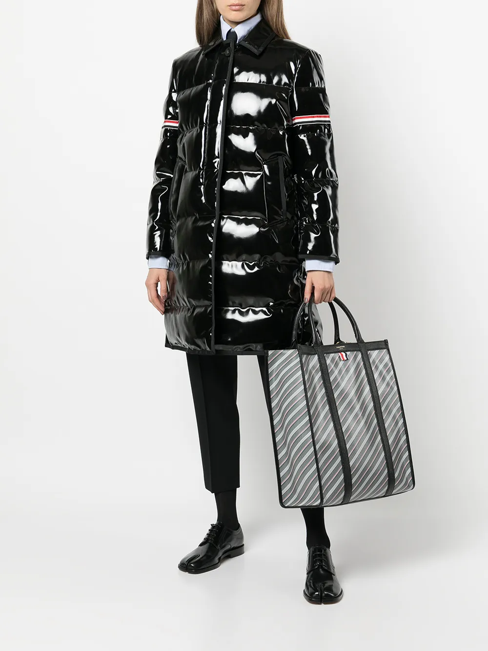 фото Thom browne сумка-тоут с монограммой