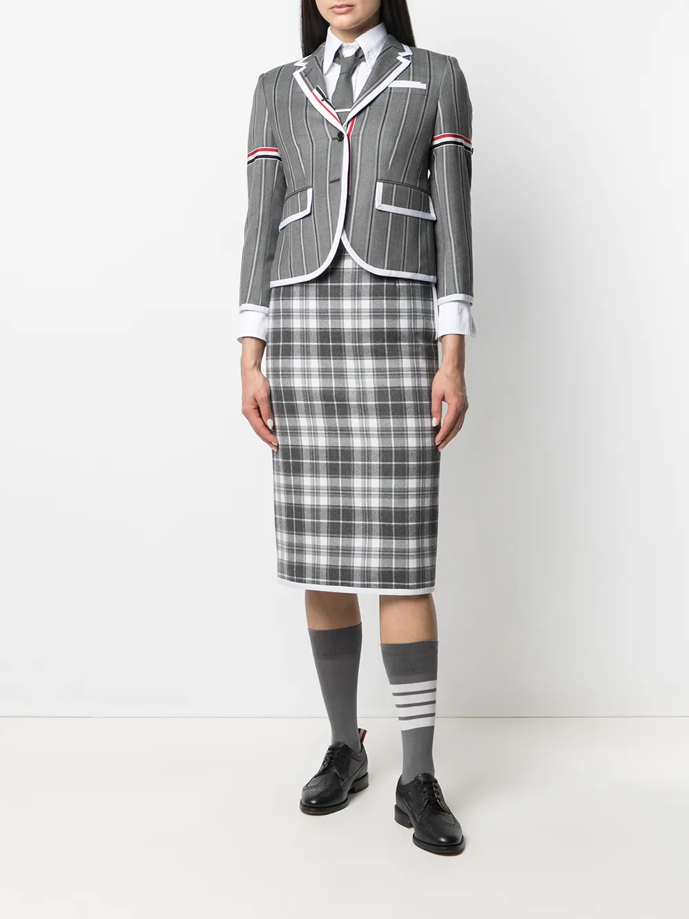 Image 2 of Thom Browne vertical-stripe sports blazer