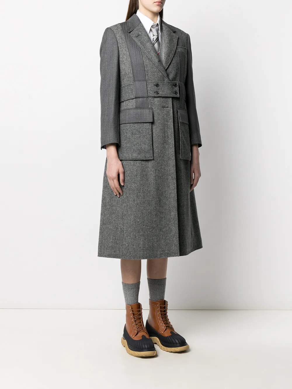 фото Thom browne пальто norfolk со складками на спине