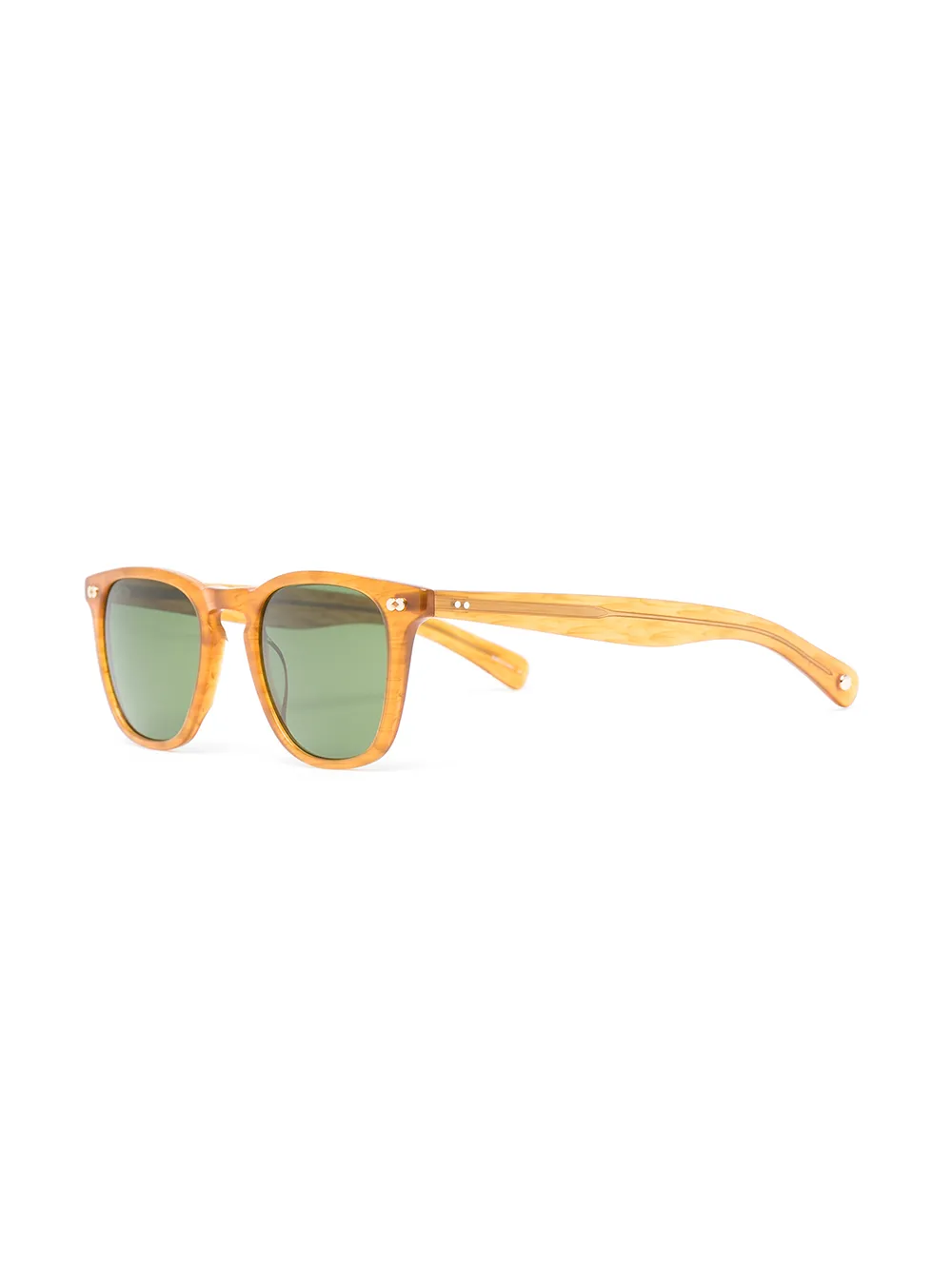 Garrett Leight Brooks zonnebril met rond montuur - Bruin