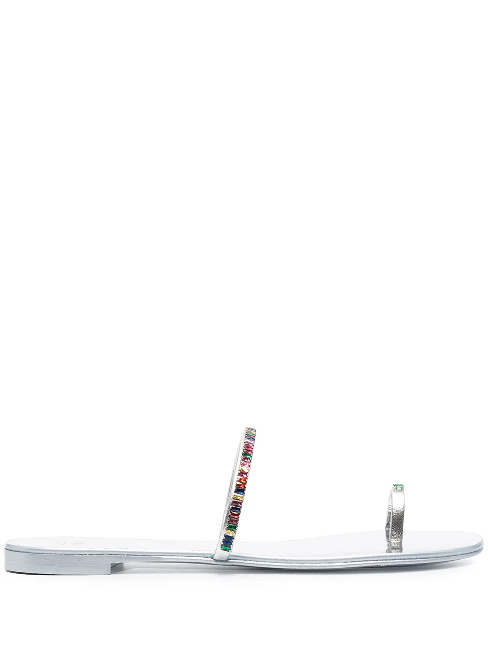 

Giuseppe Zanotti sandalias con detalles de cristal - Gris