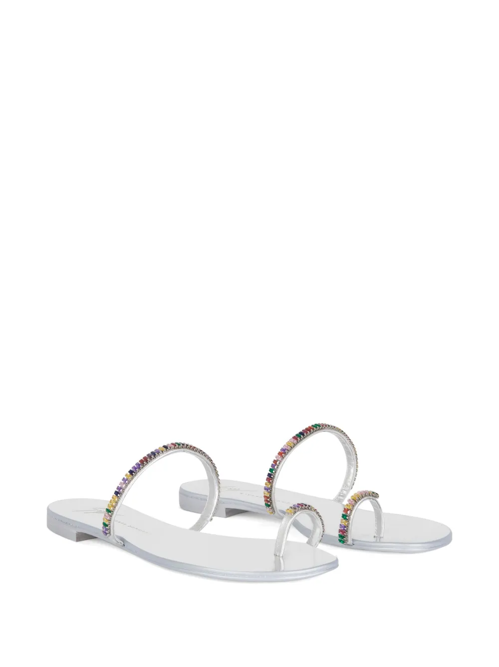 Giuseppe Zanotti Sandalen verfraaid met kristallen - Grijs