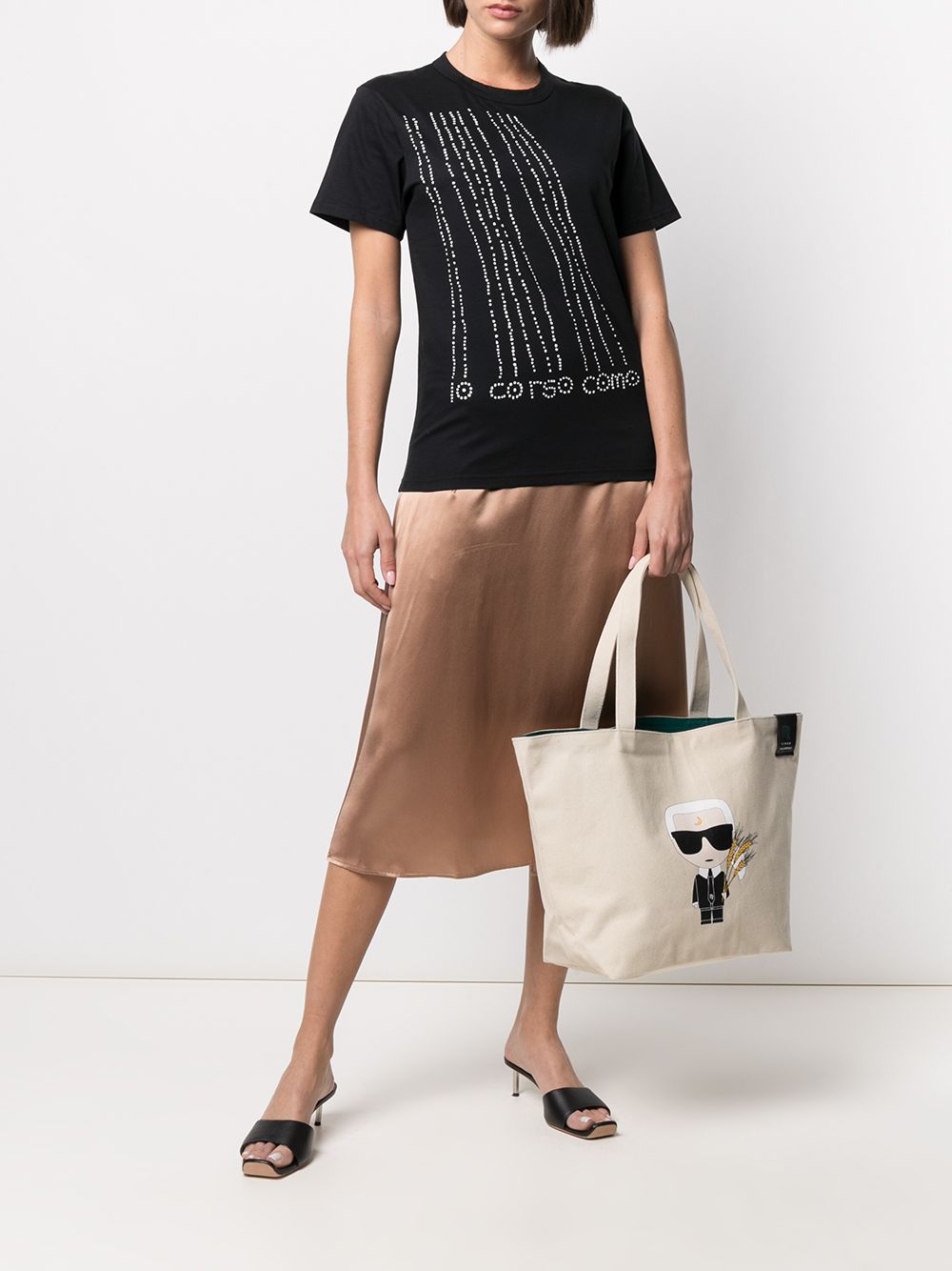 10 CORSO COMO T-shirt met print - Zwart