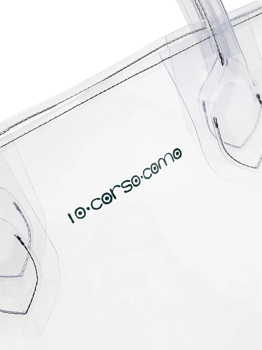 10 Corso Como Large Mermaid-print Transparent Tote Bag In Neutrals