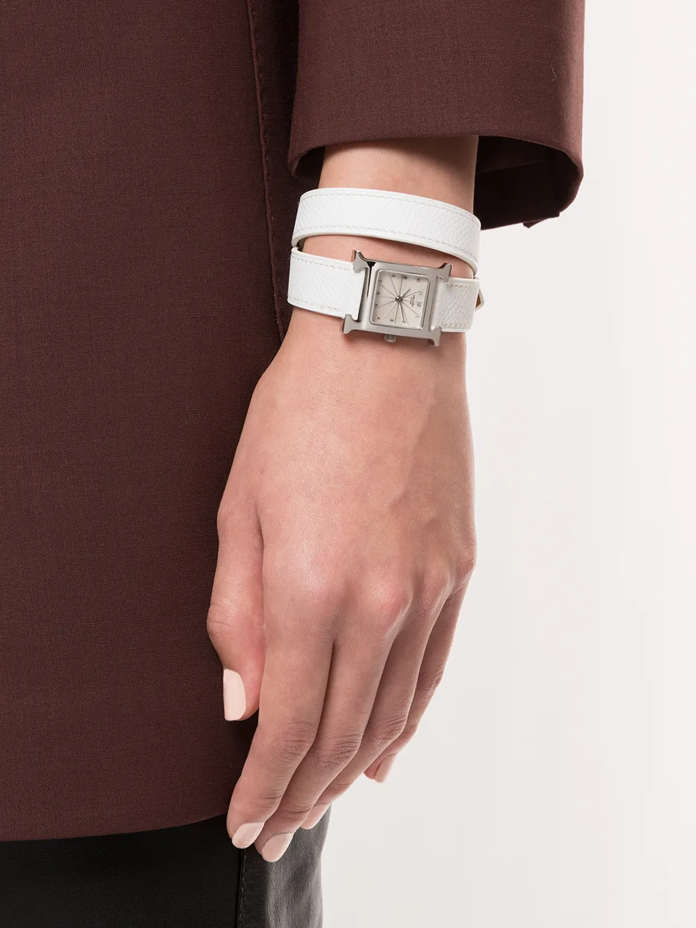 фото Hermès кварцевые наручные часы heure h pre-owned 20 мм