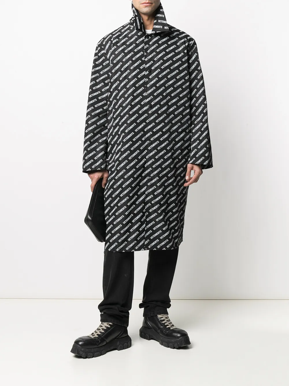 VETEMENTS Jas met logoprint - Zwart