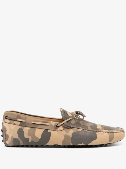 Tod's Gommino camouflage-print driving shoes