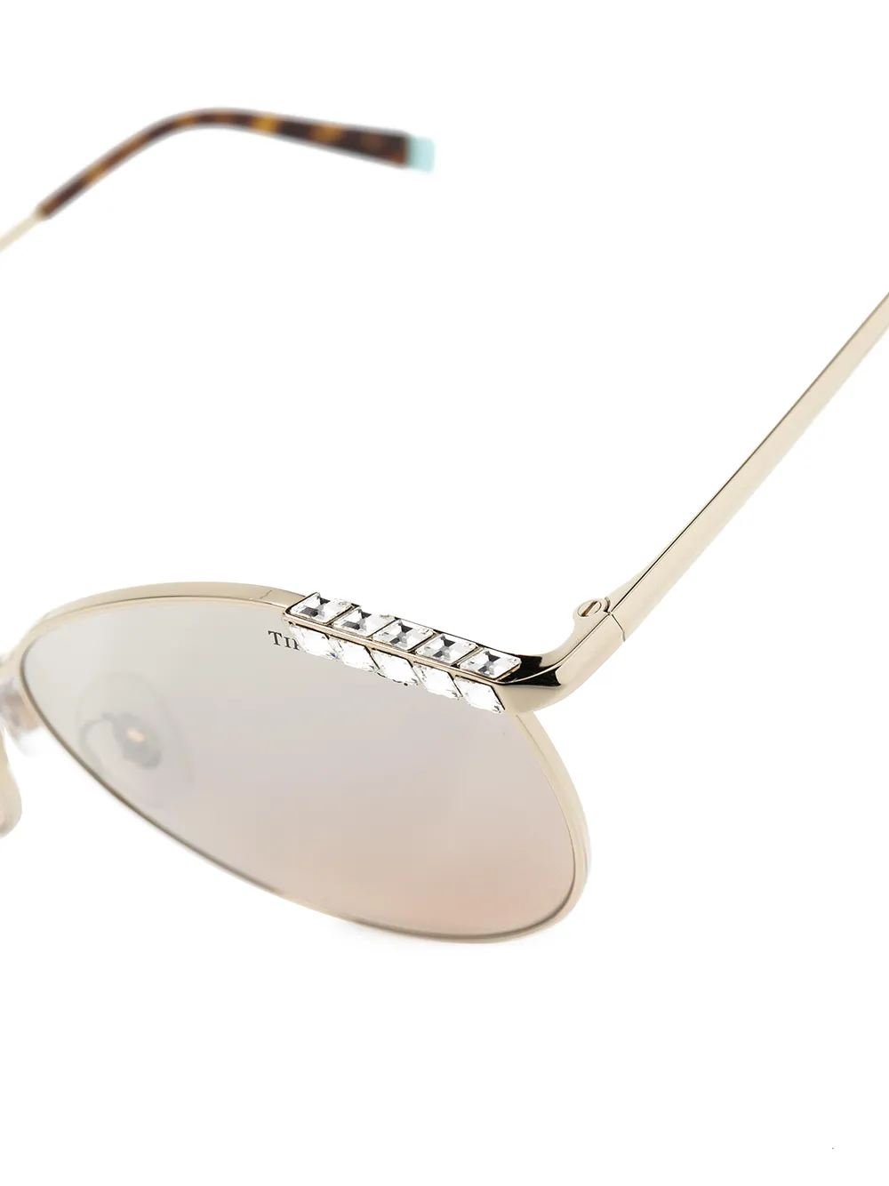 фото Tiffany & co eyewear солнцезащитные очки wheat leaf в оправе 'кошачий глаз'