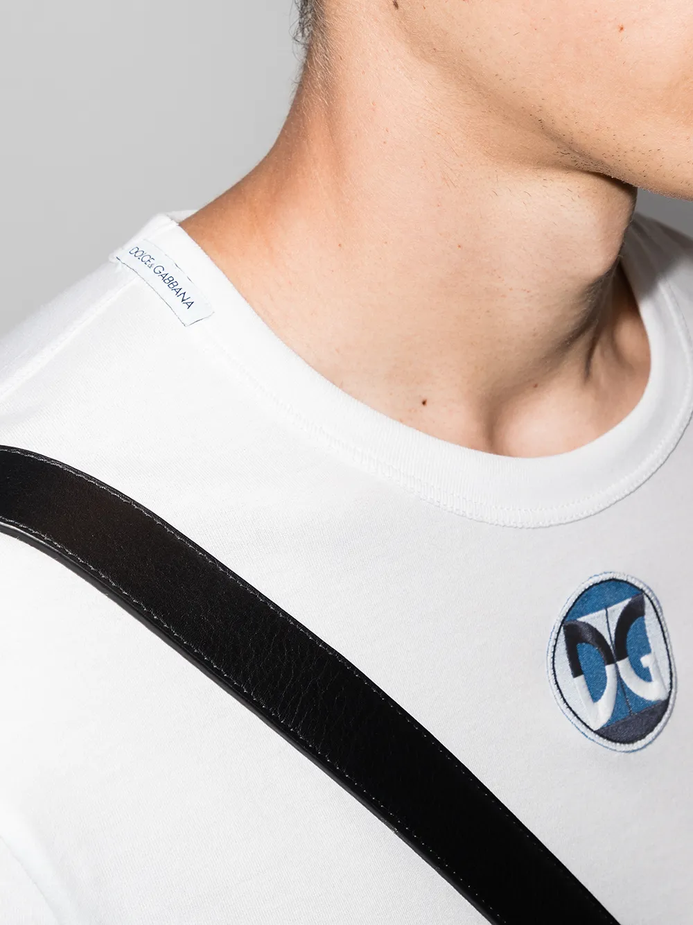 фото Dolce & gabbana футболка с нашивкой-логотипом