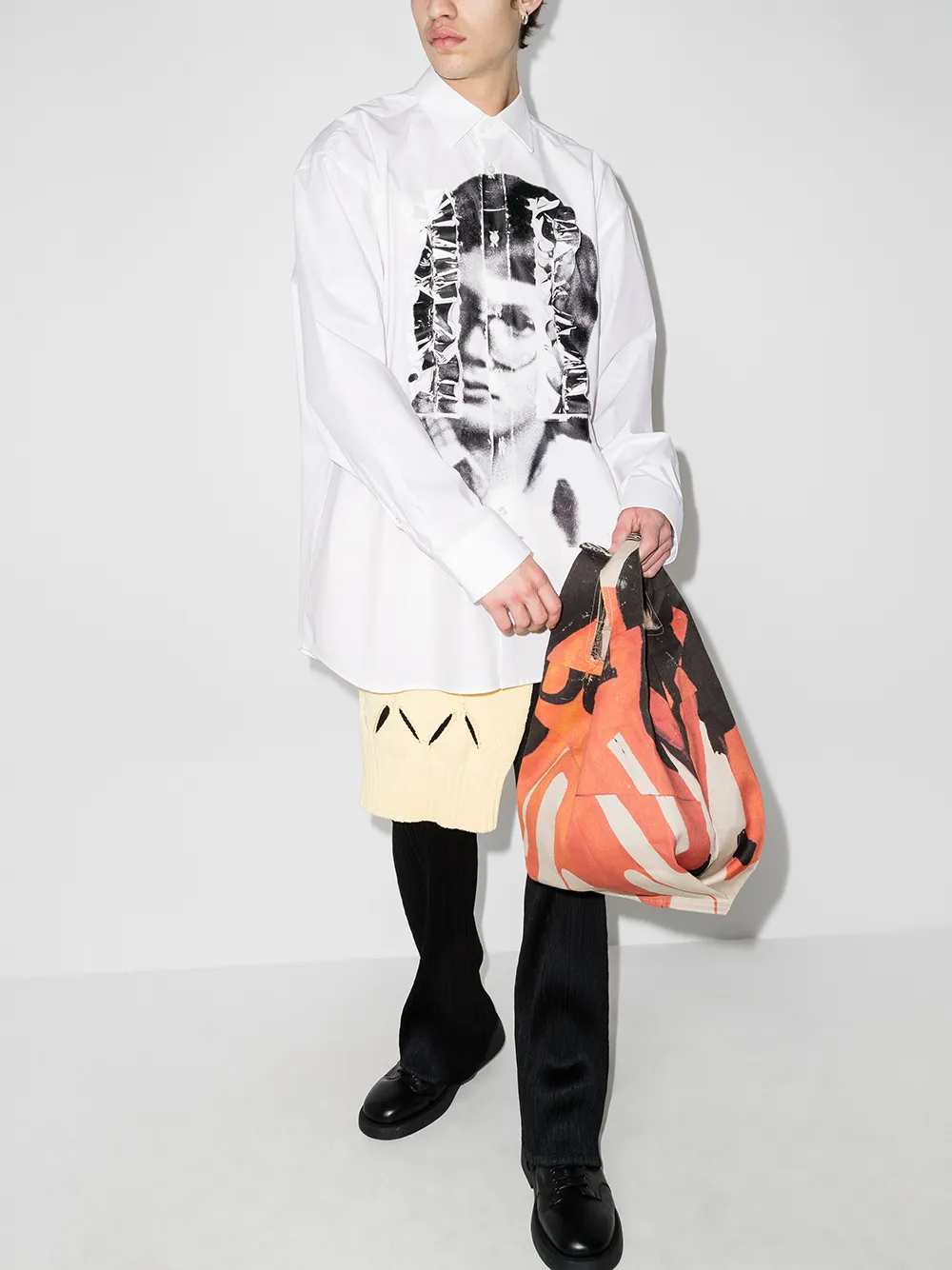 фото Raf simons рубашка с принтом