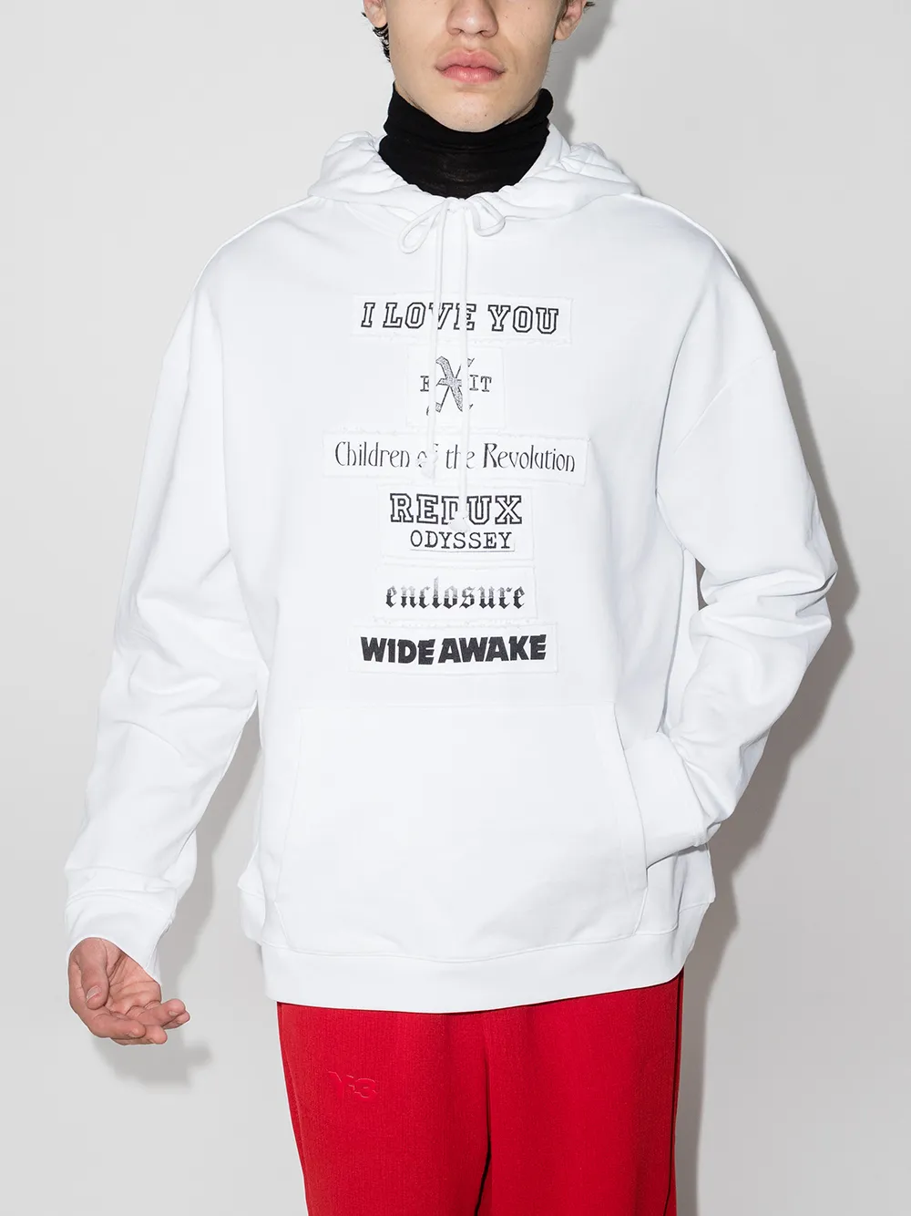 Raf Simons Sweater met capuchon - Wit