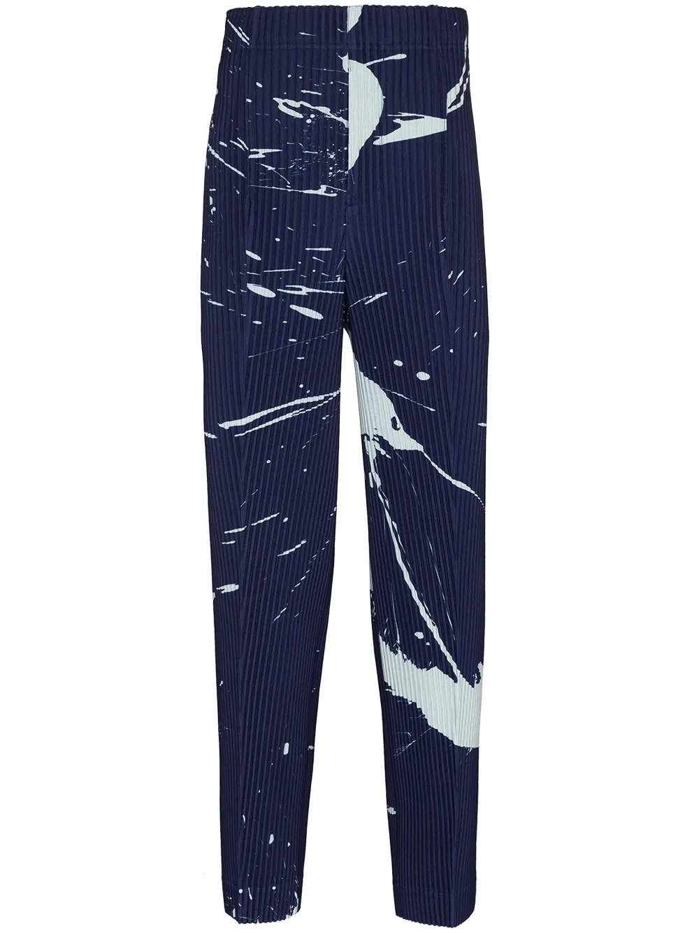 фото Homme plissé issey miyake зауженные брюки с эффектом разбрызганной краски