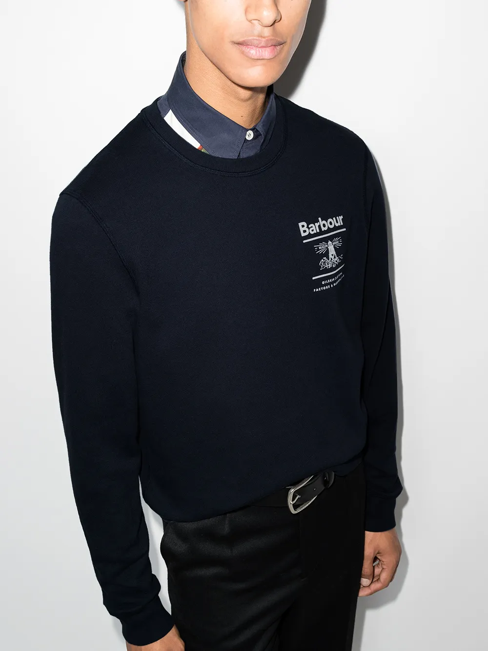 Barbour Reed logo print Sweatshirt Farfetch