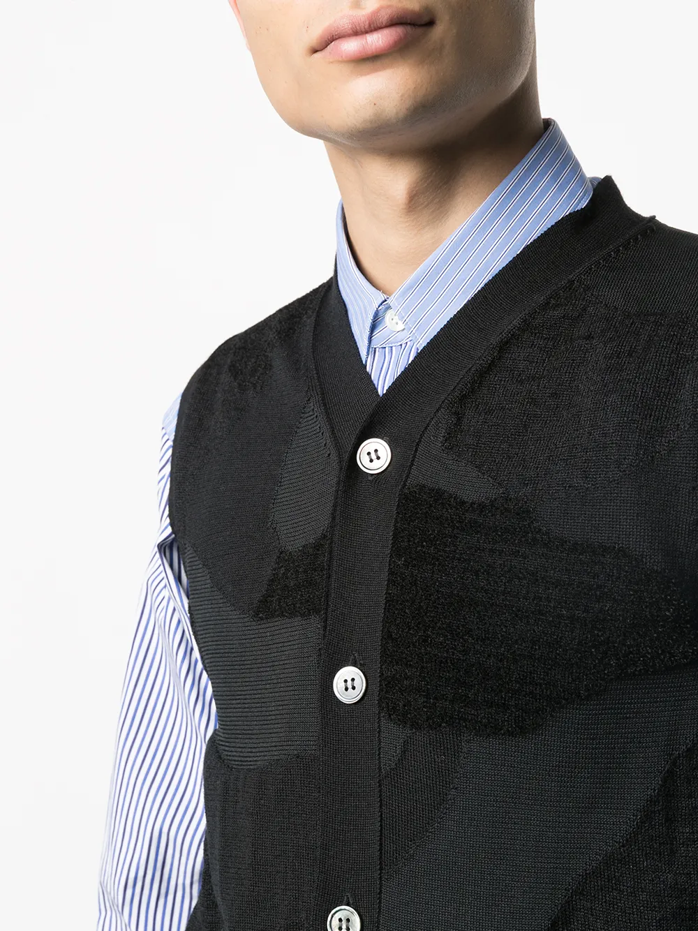 Comme Des Garcons Homme Deux Sleeveless Camouflage Cardigan Farfetch