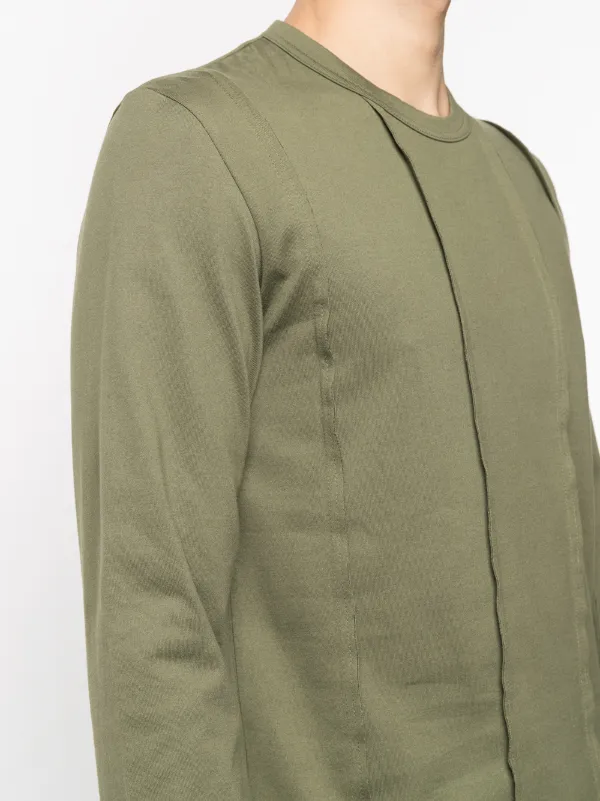 Shop Green Comme Des Garcons Homme Deux Panelled Stitch Cotton T Shirt With Express Delivery Worldarchitecturefestival