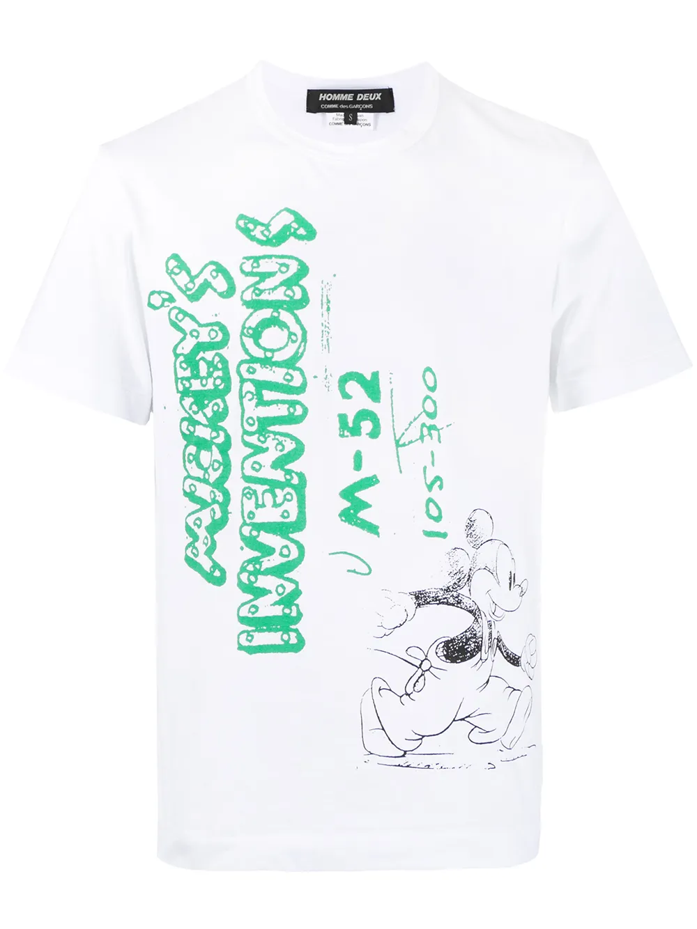 фото Comme des garçons homme deux футболка mickey's inventions