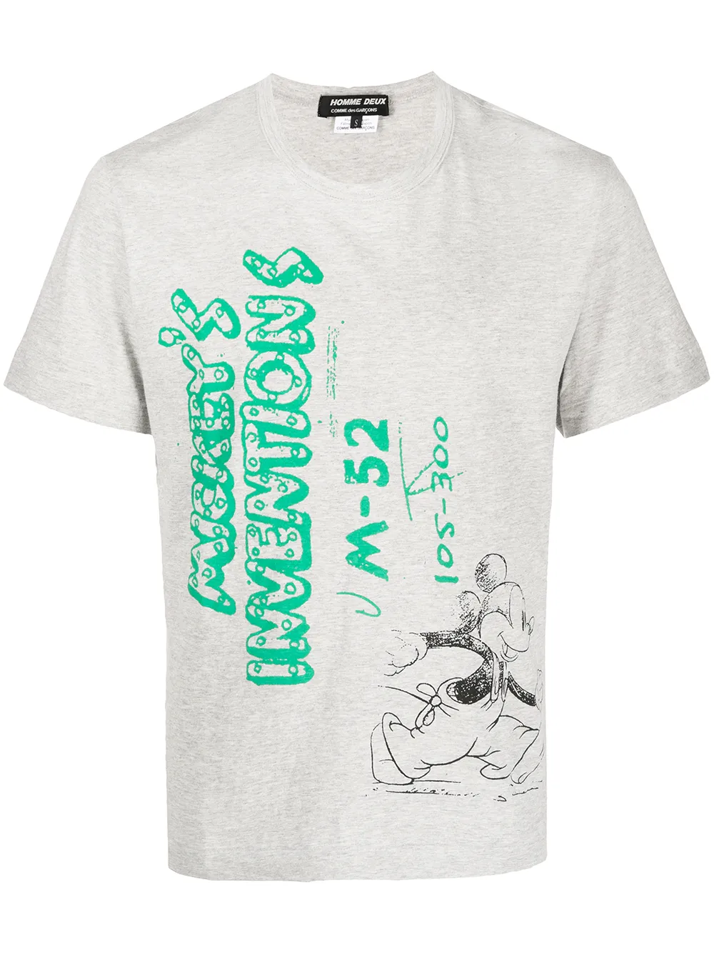 фото Comme des garçons homme deux футболка с принтом mickey's inventions