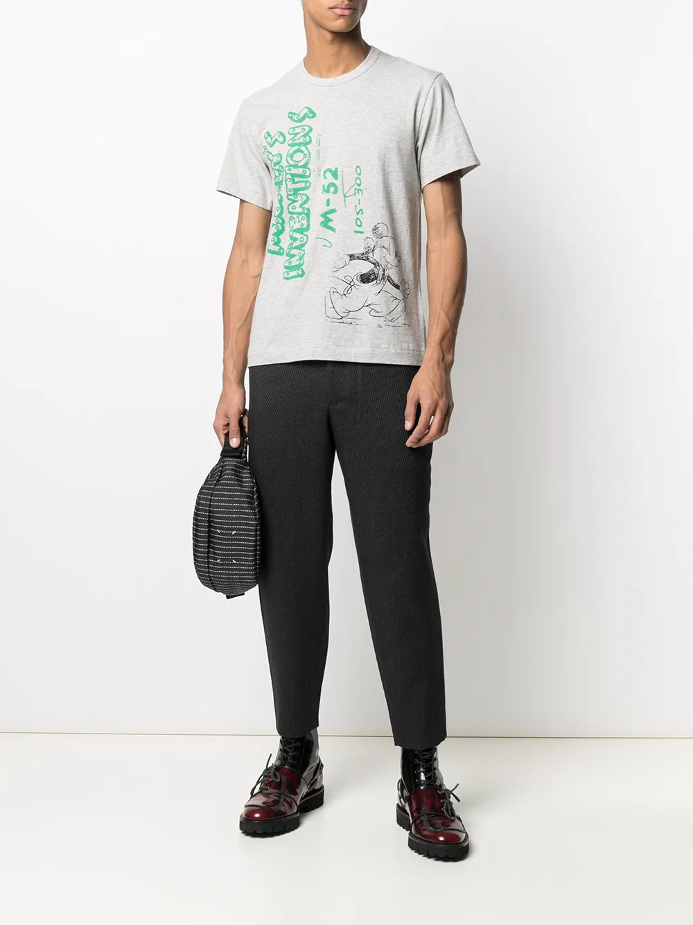 фото Comme des garçons homme deux футболка с принтом mickey's inventions