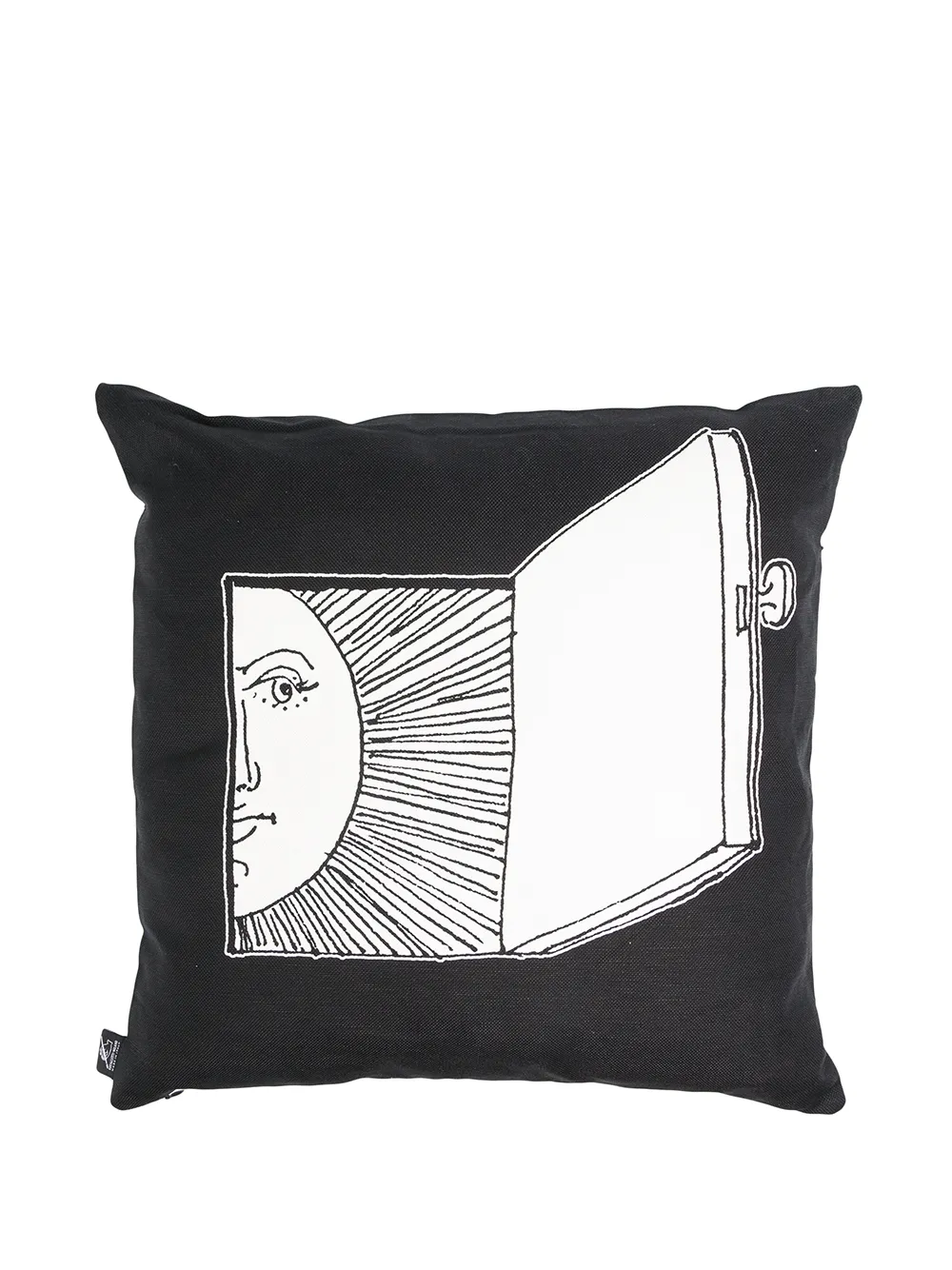 Fornasetti Pills 900 Pillow Case In Black