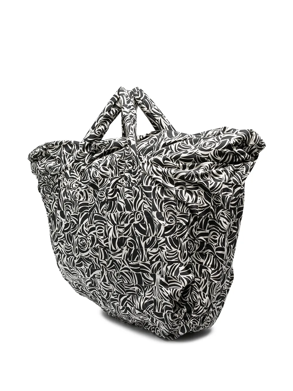 10 Corso Como Large Mosaic-print Tote Bag In Black