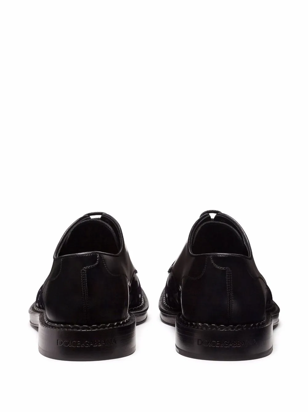 Dolce & Gabbana Derby schoenen met jacquard Zwart