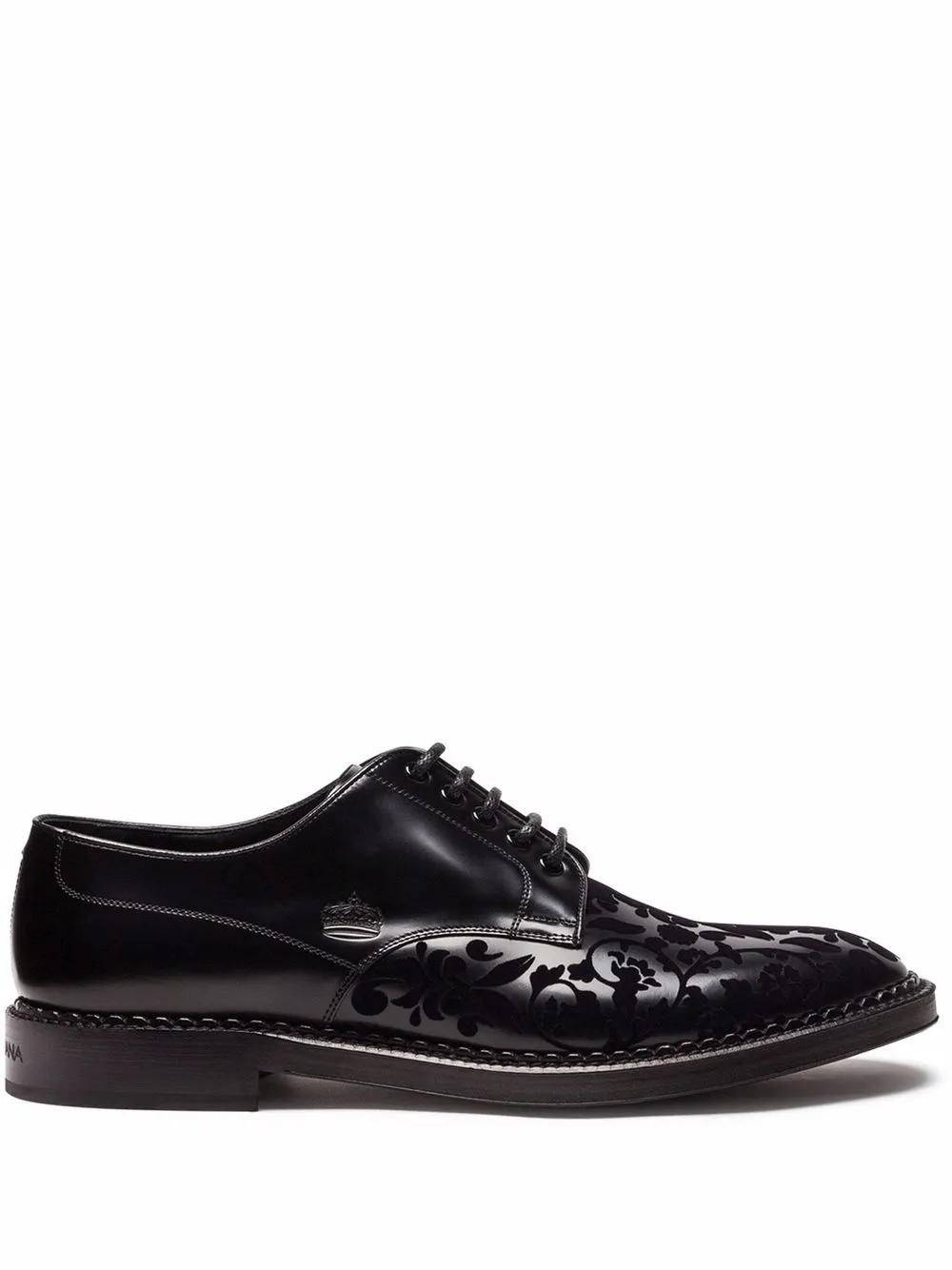 Dolce & Gabbana Derby-Schuhe mit Print - Schwarz