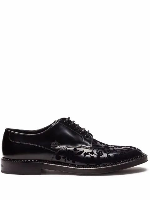 Dolce & Gabbana zapatos derby con estampado en jacquard